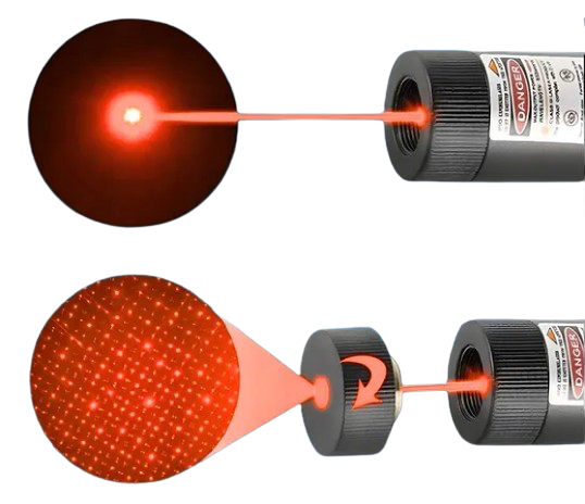 Dynamický červený laser🔴 nabíjení přes USB-C