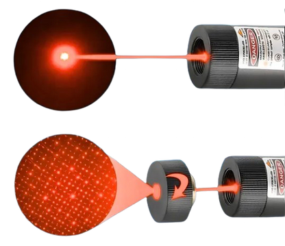 Dynamický červený laser🔴 nabíjení přes USB-C